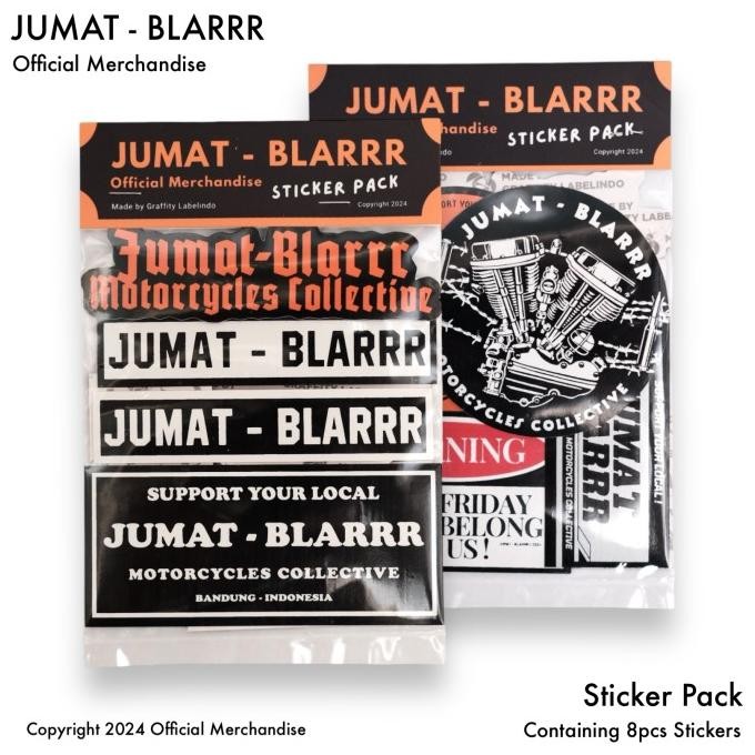 

HARGA DISKON Sticker Pack 2024 JUMAT - BLARRR Official Merchandise