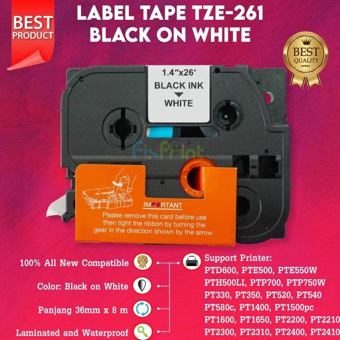 

JUAL Label Tape Tze Casette 9mm 12mm 18mm 24mm 36mm Black on Yellow / White