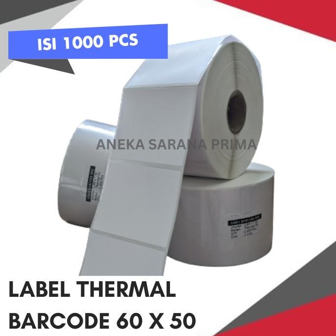 

HARGA DISKON LABEL THERMAL 60x50 STICKER ETIKET 60 X 50 1000PCS BARCODE