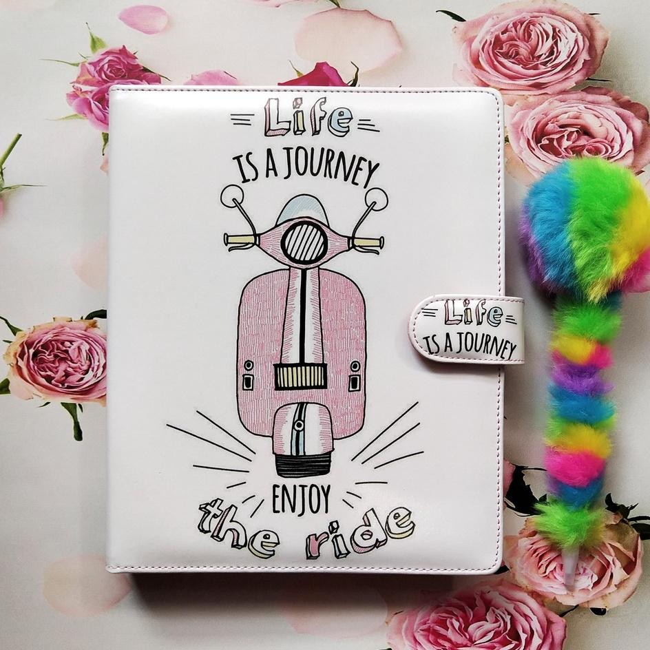 

Binder Motif Vepa Uuran A5 20Ring Dan B5 26Ring Bahan Ulit Inteti Binder Aethetic Gloy