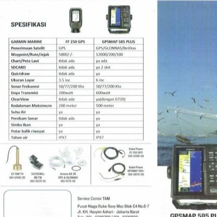 Fish Finder Garmin 250 Gps ( Garansi Resmi Tam 2 Tahun ) Fish Finder + Gps Original Dan Terpercaya