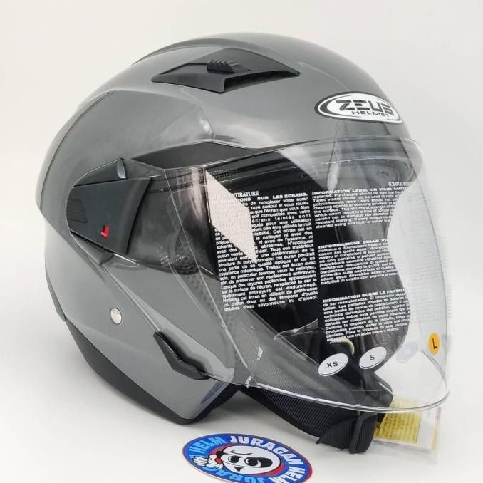// Zeus Zs611 Grey 11C Double Visor Z611 611 //