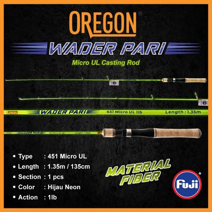 Joran Casting Oregon Wader Pari 451 Micro UL din