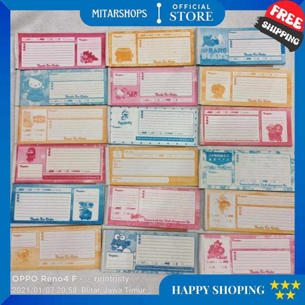 

Label Pengiriman Termurah Grosir/ Nota Pengiriman D Promo Puncak