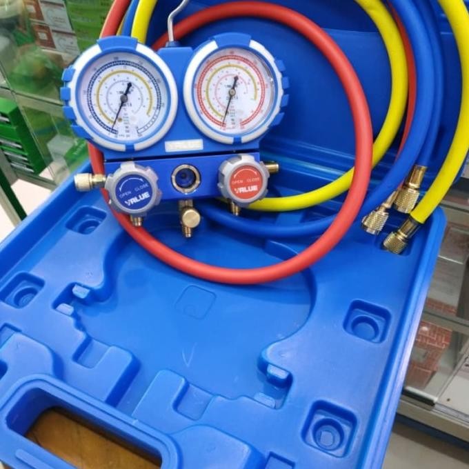 Testing Manifold Ac R410 R32 Value Bok Box Double Gauge Original Dan Terlaris