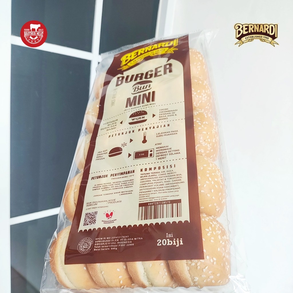 

BERNARDI Mini Burger Bun isi 20 - Brothermeatshop