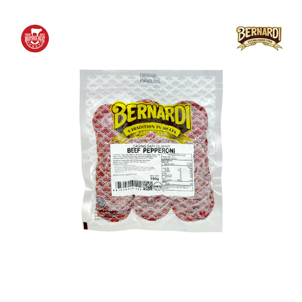 

BERNARDI Beef Pepperoni 150gr, Halal