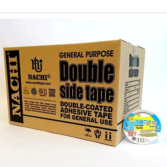 

(Dus) Nachi Double Side Tape 12 Mm X 10 Yard 1/2 Inch