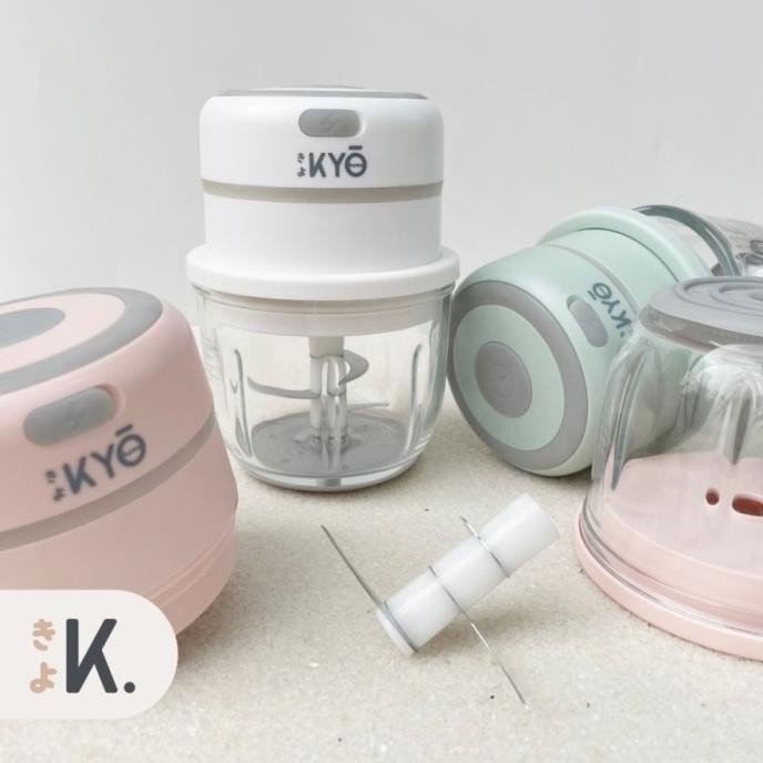 BEBAS ONGKIR - MINI CHOPPER PORTABLE ELECTRIC KACA BLENDER BUMBU DAGING 300ML