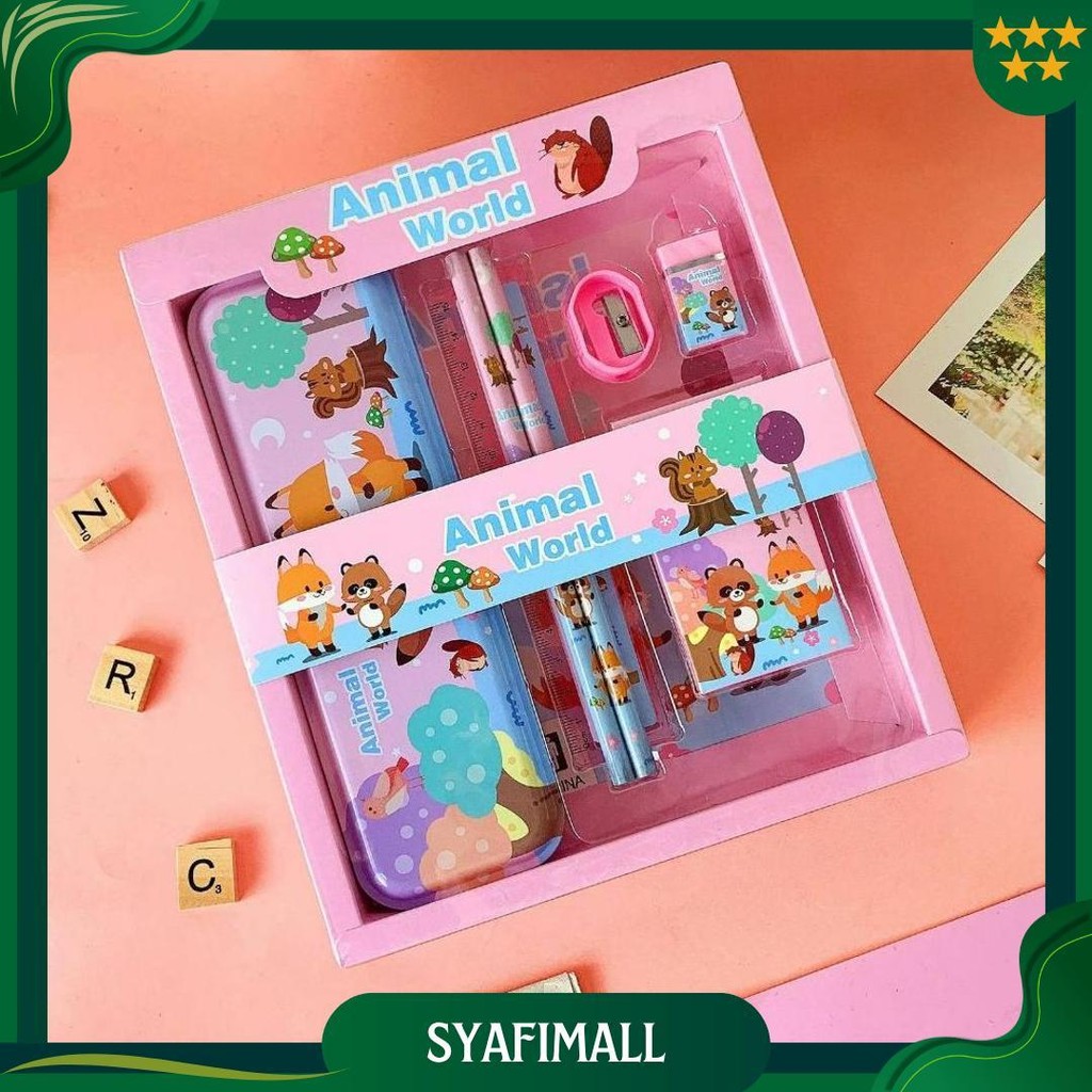 

[Atk] Stationery Set Paket Alat Tulis Anak Karakter Animal Dinosaurus And Astronaut Promo Puncak