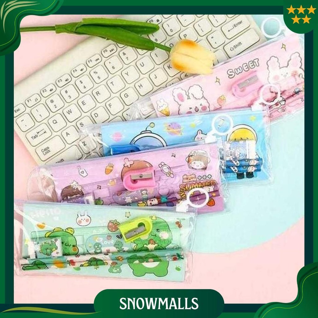 

Set Alat Tulis Sekolah Karakter Astronot 5 In 1 Lucu Free Pouch Cute Stationery Sale