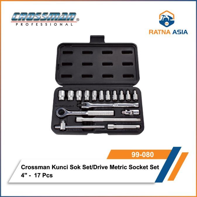 JUAL Drive Metric Socket Set PN 99-080 Crossman