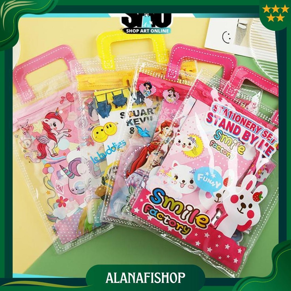 

Sao - S6149 Birthday Souvenir Hampers / Hampers Souvenir Birthday Anak / Set Alat Tulis 6 In 1 / Stationery Set Motif Karakter Promo