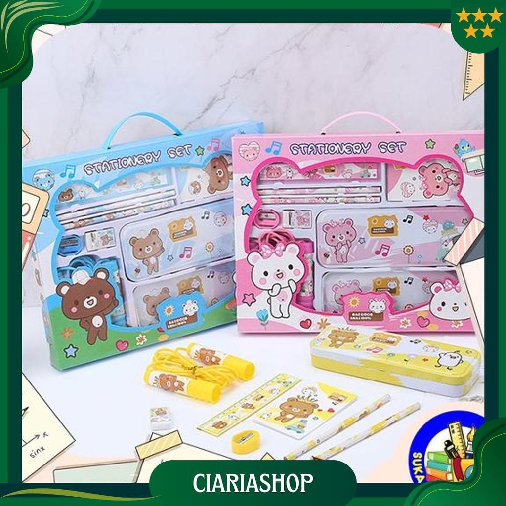 

Stationery Set Isi 8 In 1 Cute Teddy Bear S8016 Cod