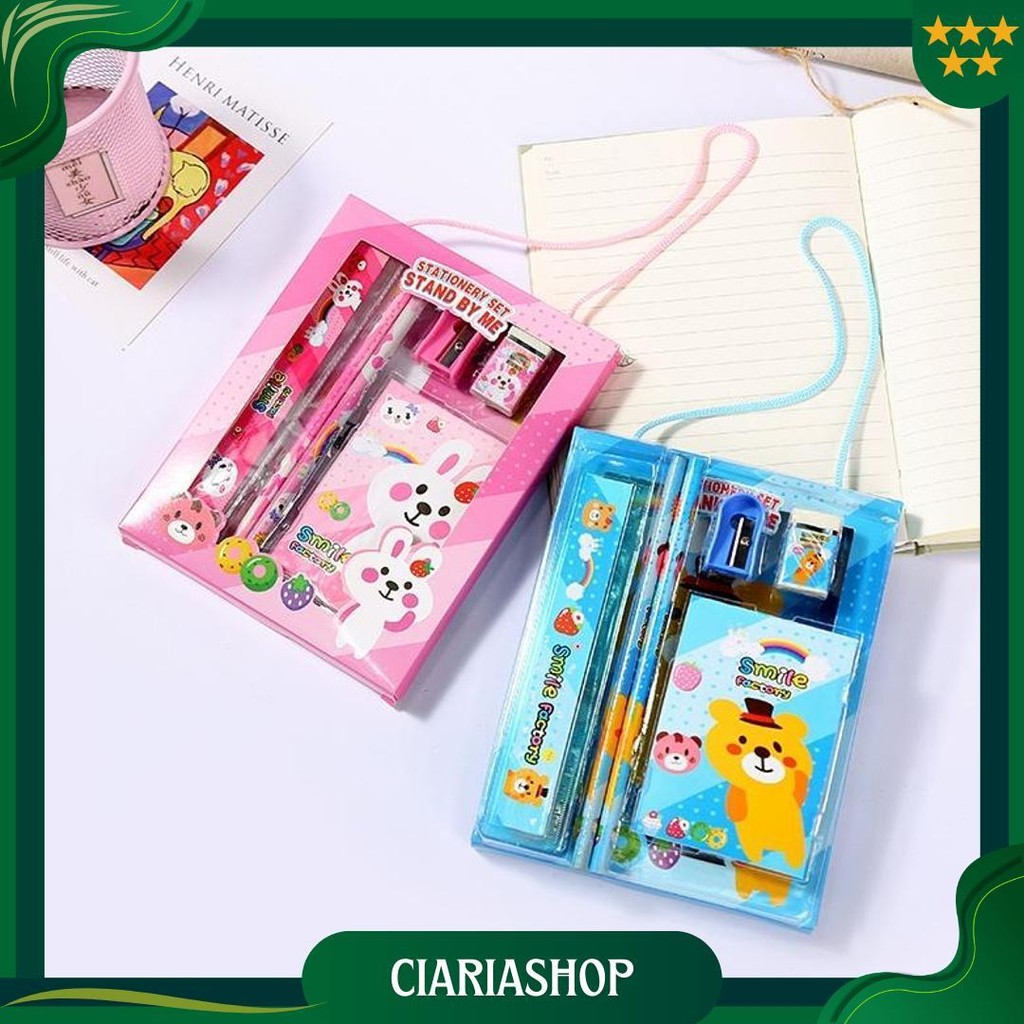 

Dp Alat Tulis Set 6 In 1 Stationery Set Karakter Lucu Set Perlengkapan Alat Tulis Cute Paket Sekolah Anak-Anak Tk Promo