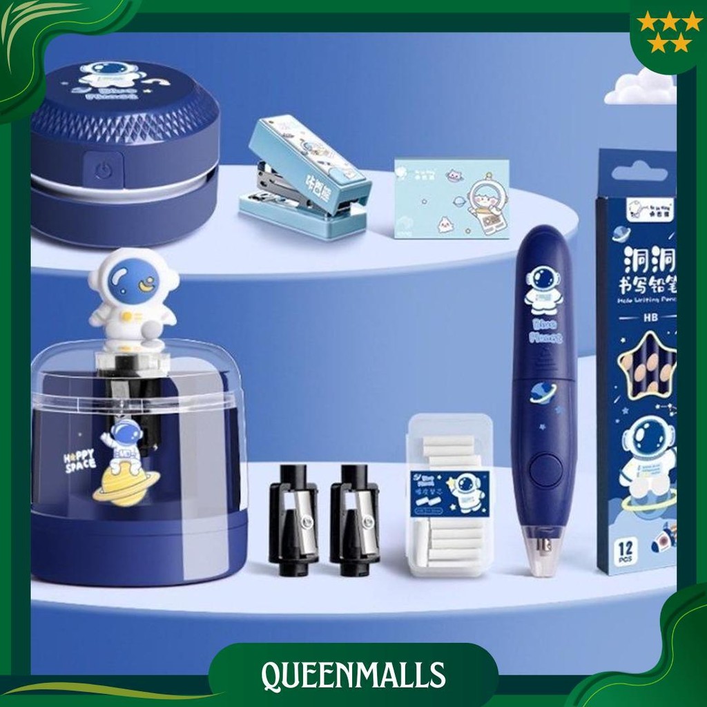 

12 In 1 Electric Stationery Set / Set Alat Tulis Elektronik Rautan Penghapus Vacuum Pencil /Set Alat Tulis Elektronik Belajar Anak Perempuan Kado Best Seller