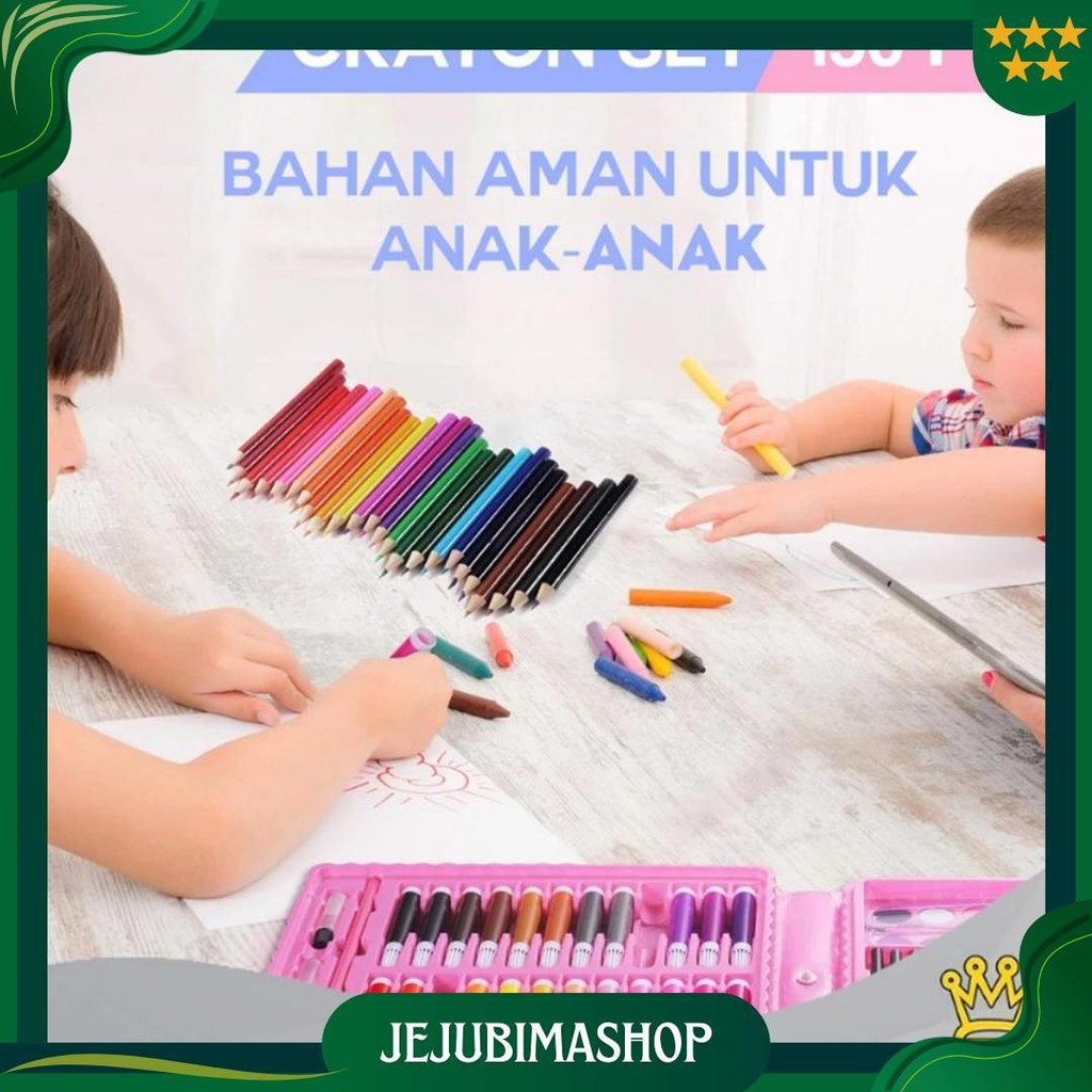 

Bright Crown Art Full Set Crayon Isi 150 Pcs / Set Crayon Perlengkapan Menggambar & Mewarnai Best Seller