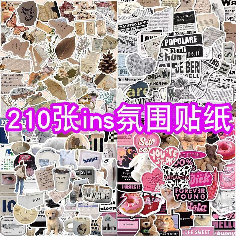 

Stiker Kreatif Lucu Tahan Air Berharga Tinggi Surat Kabar Retro Inggris