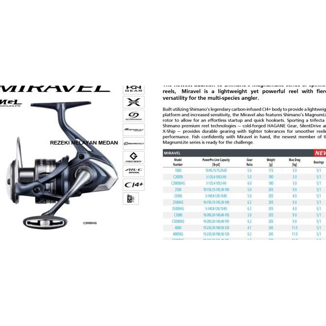 REEL SHIMANO MIRAVEL 2022