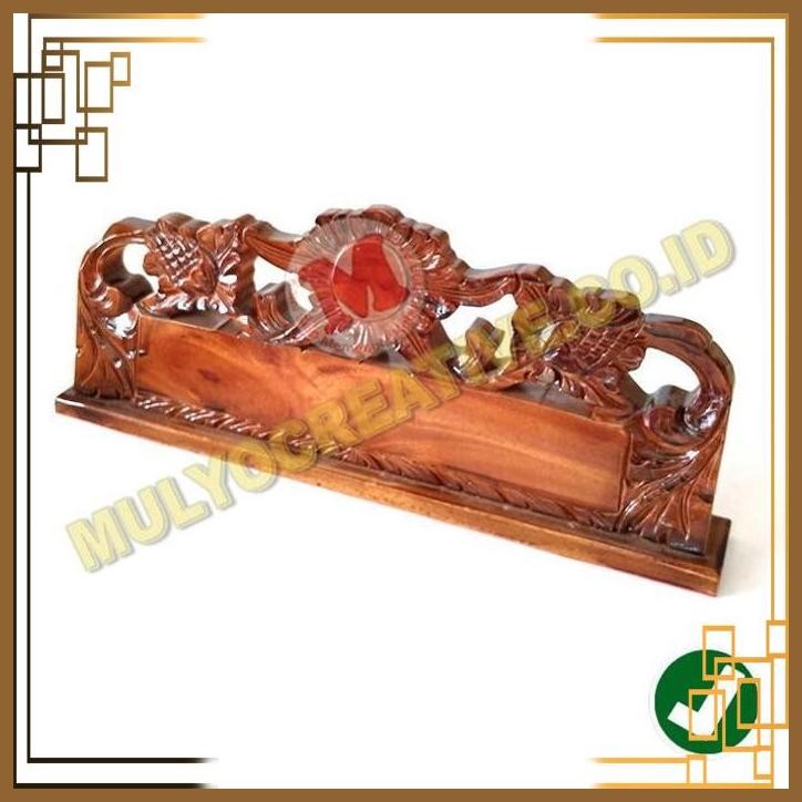 

[MCV] PAPAN NAMA MEJA UKIR KAYU PAPAN NAMA JABATAN MODEL POLOS