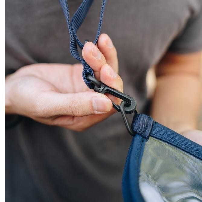 

aw-96 Wanderlust Hanging Lanyard Wallet Gantungan ID Card Bolzaa Navy Viral