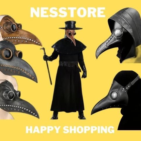 Topeng Burung Latex Plague Bird Doctor Halloween Mask