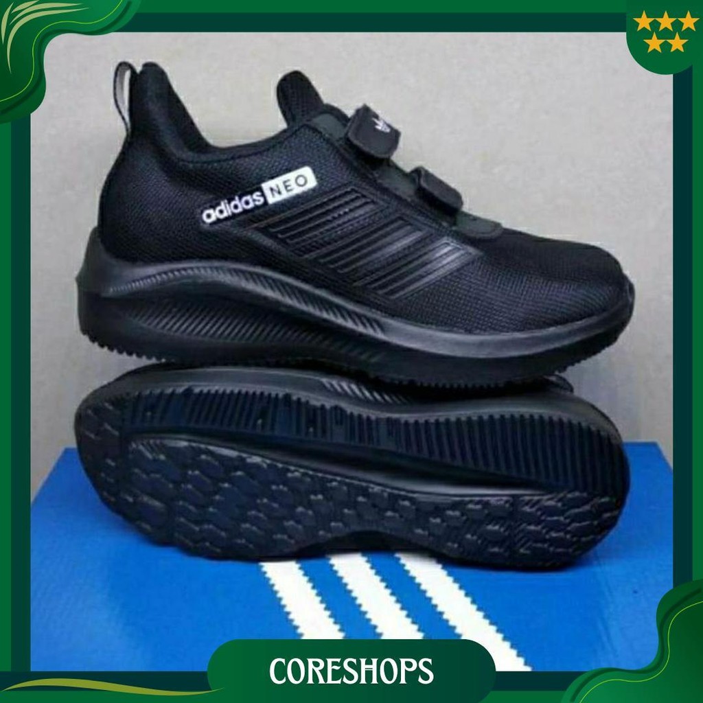 Sepatu Sekolah Anak Tk/Sd/Paud/Sepatu Anak Hitam Adidas Terbaru Promo Puncak