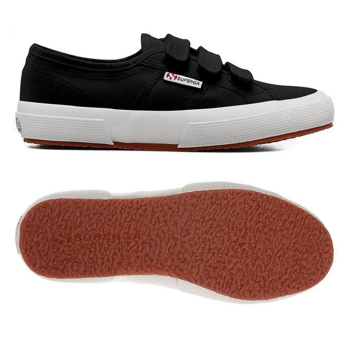 Sepatu Sneakers Superga 2750 - Cot3Strapu Black Cotu Strap Original Dan Terpercaya