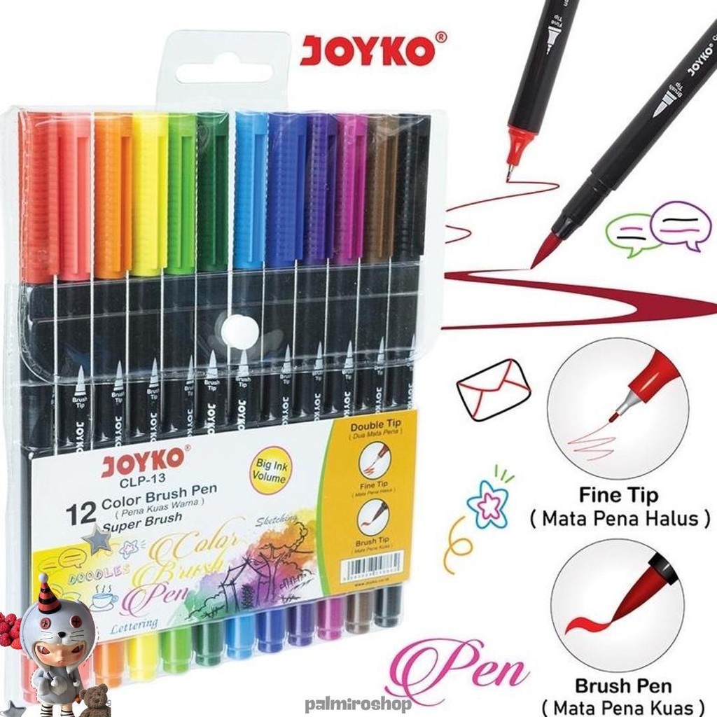 

Color Brush Pen Pena Kuas Warna Joyko Clp-13 12 Warna Color Diskon