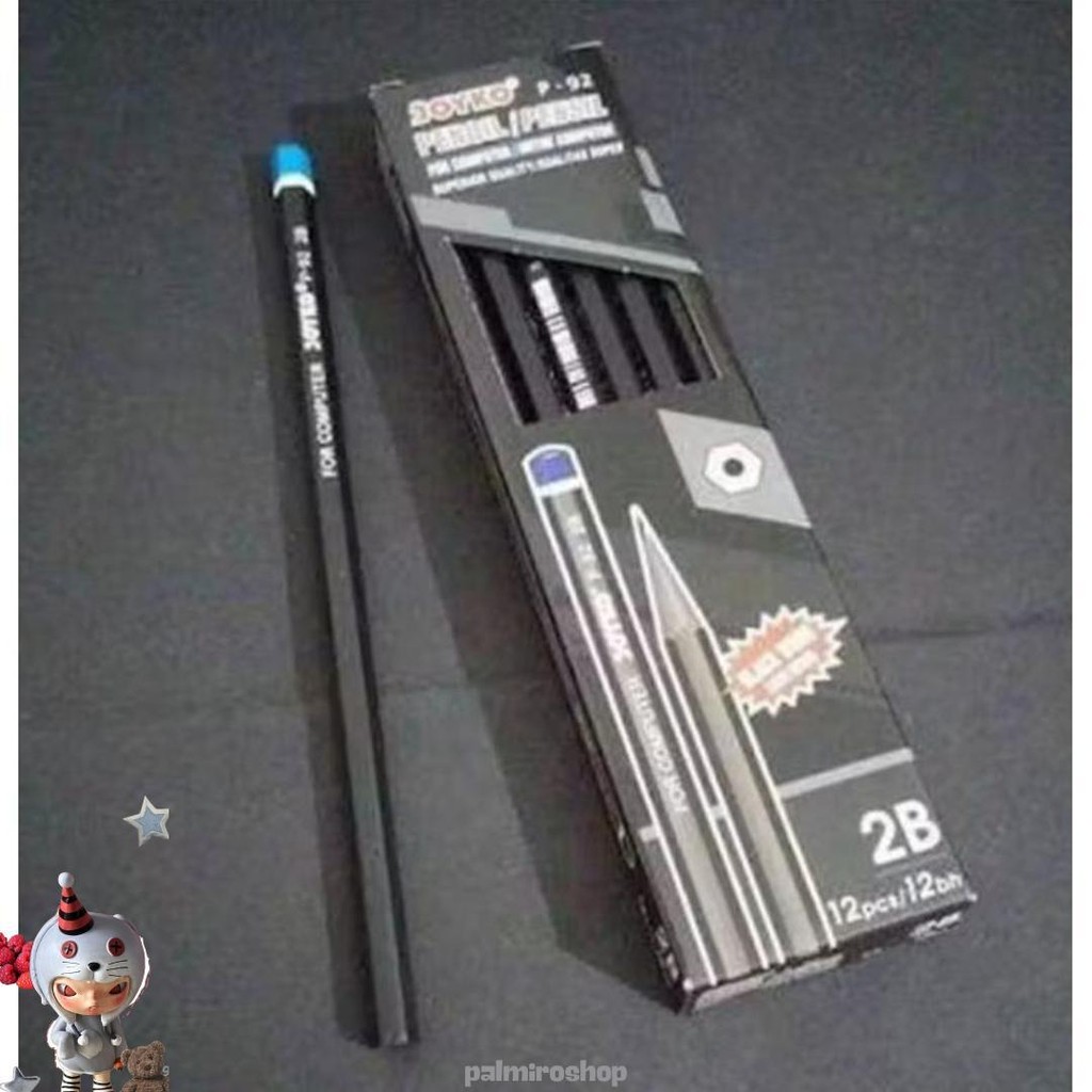 

(12Pcs) Pensil 2B Joyko P-92/Pensil Joyko Black Wood Color/Pensil 2B Joyko Hitam/Pensil 2B Joyko Murah