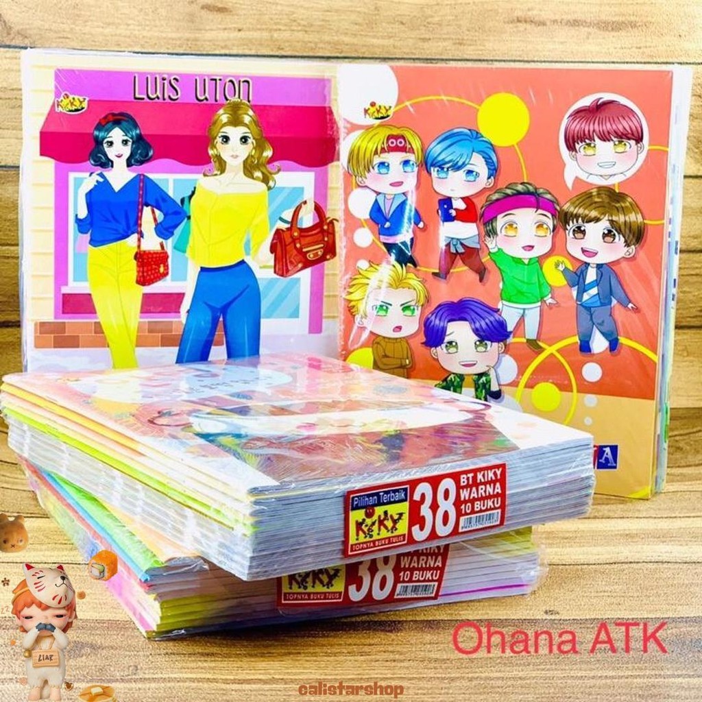 

Buku Tulis Kiky Warna 38 Lembar Isi 10 Buku Berwarna A5 Cod