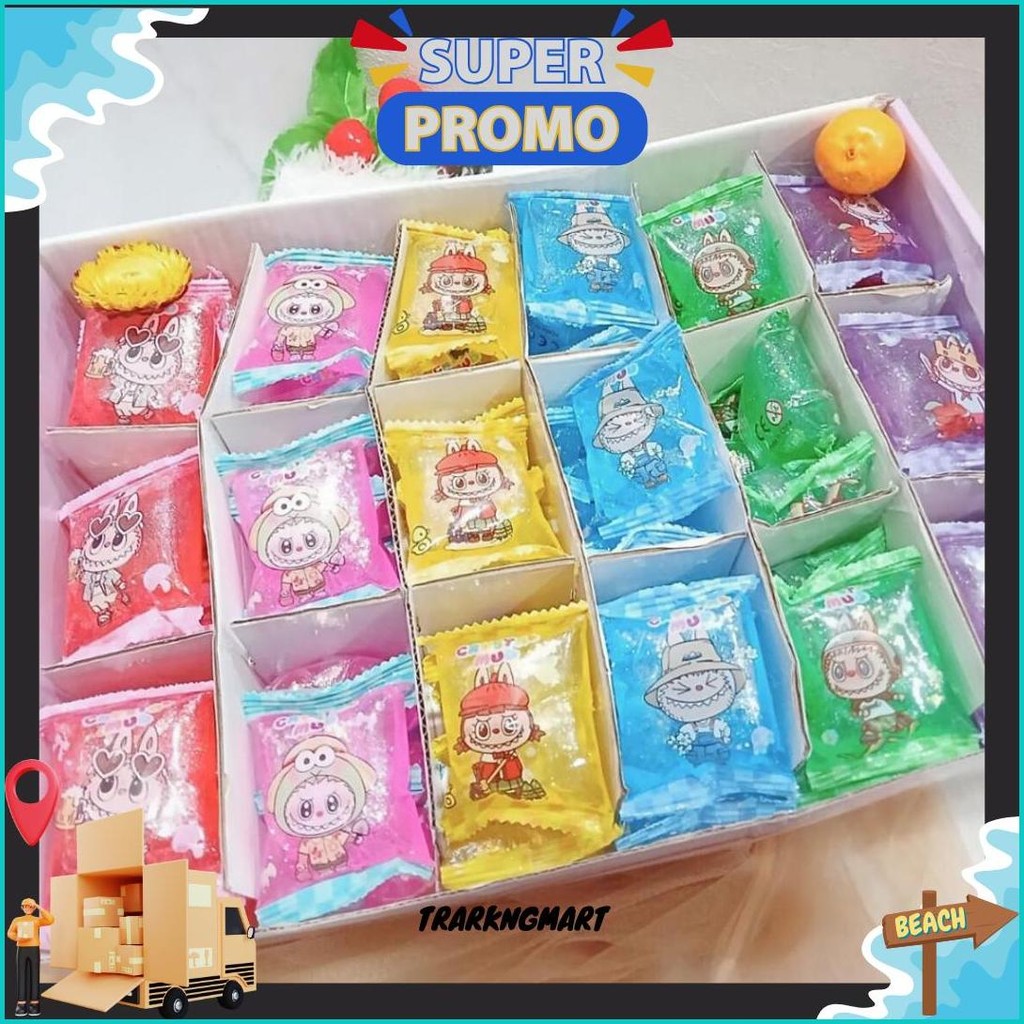 Mainan Slime Paket Jualan 1 Box Isi 72 Pcs Crystal Mud Jumbo Edition Termurah Banget