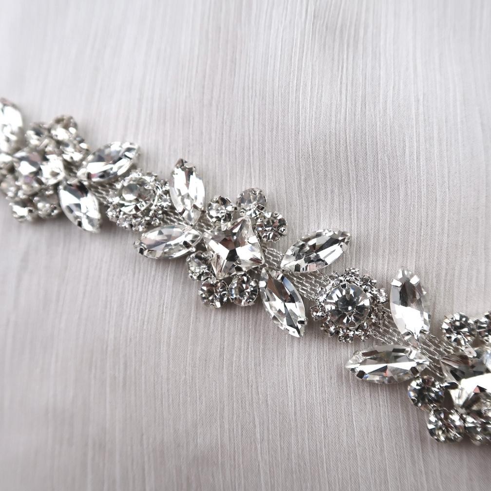 wdr-75 Payet Rangkai Kristal Swarovski Cantik Import Besar Jahit Tempel Aplikasi Bridal | Fancy Rhin