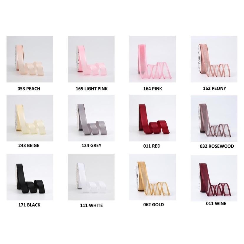 

VIRAL PITA FRAME SATIN ORGANZA 2,5 CM / 1 INCH Panjang 18 Meter ru-8