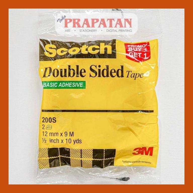 

[ PERALATAN LUKIS / GAMBAR ] SCOTCH DOUBLE TAPE 12MM X 9M / DOUBLE SIDED TAPE 3632 SIAP KIRIM