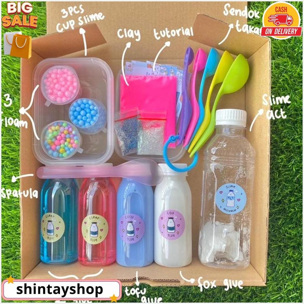 Slime Kit Lengkap Jumbo By Newbeautifulslime Tofu Slime Original Slime Clear Slime Diy Slime Termura