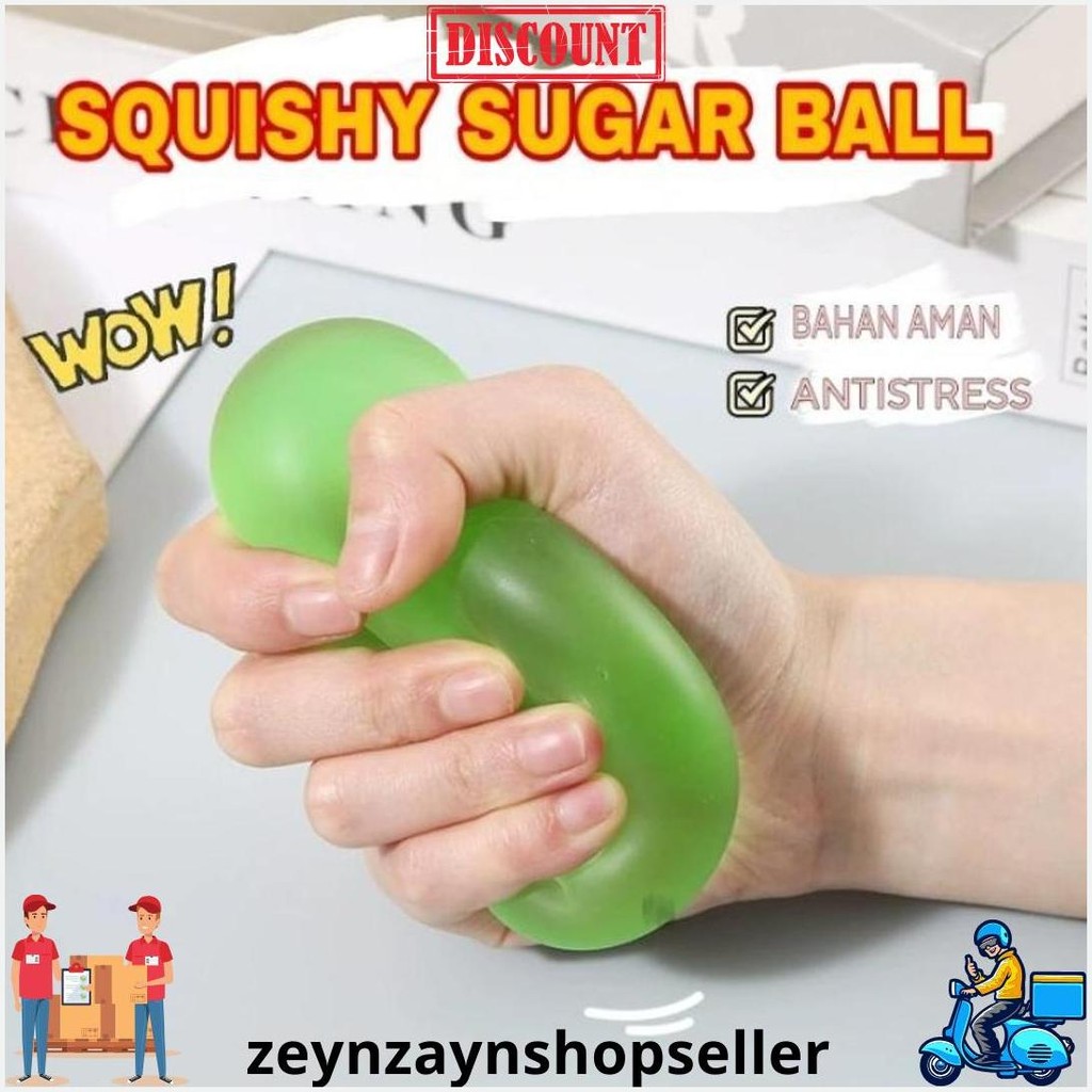 Squishy Sugar Ball Squishy Anti Stress Bentuk Bola Squishy Lucu Squishy Kekinian Squishy Ngak Lengke