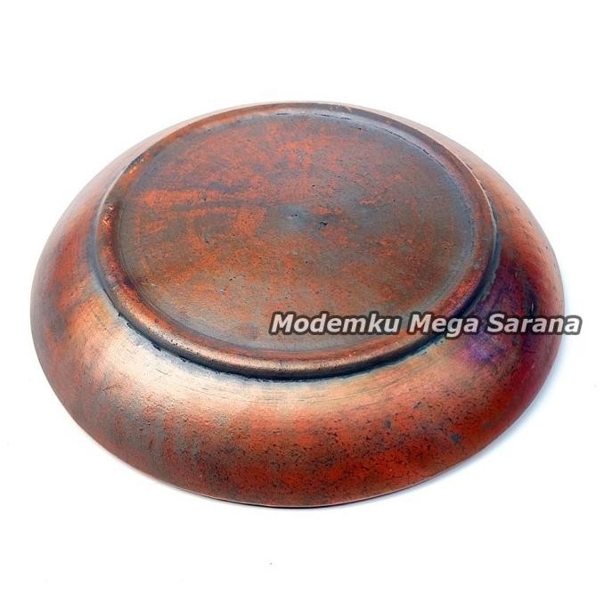 lij-56 Cobek Tanah Liat Jumbo Diameter 30 cm - Piring Saji Gerabah Besar Tahan Panas Cowek Coek Cowe