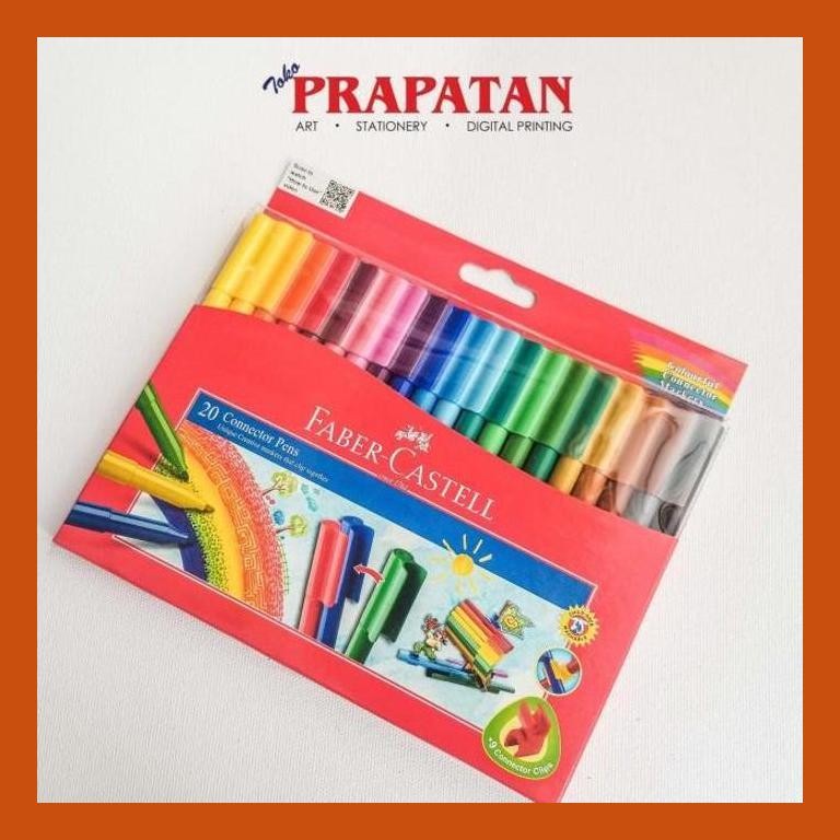 

[ PERALATAN LUKIS / GAMBAR ] FABER CASTELL 20 CONNECTOR PEN / COLOURFUL CONNECTOR MARKERS GOOD QUALITY