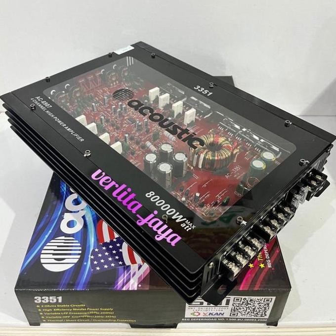 POWER 4 CHANEL ACOUSTIC AC-3351 AMPLIFIER BERKUALITAS 80000 P.M.P.O TERBARU 2807T