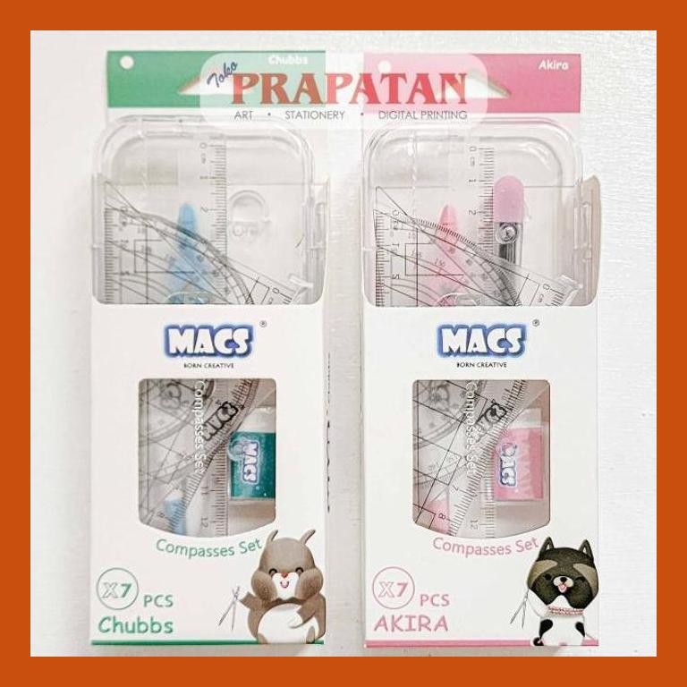 

[ PERALATAN LUKIS / GAMBAR ] MACS MATHEMATICAL COMPASSES SET 7 | JANGKA SIAP KIRIM