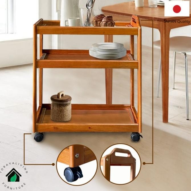 TORAYA Troli Dapur / Meja Dapur Dorong / Kiten Cart / Rak Dorong / Meja Dapur Dorong / Rak Susun / R