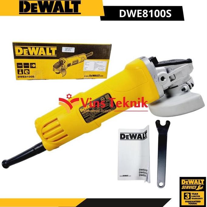 Mesin Gerinda Tangan 4" Dwe 8100 S Angle Grinder Dewalt Dwe8100S Original Dan Terpercaya