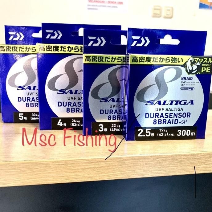 Senar Pe Daiwa Saltiga Uvf Durasensor X8+12 300M Pe 2.5, 3, 4, 5