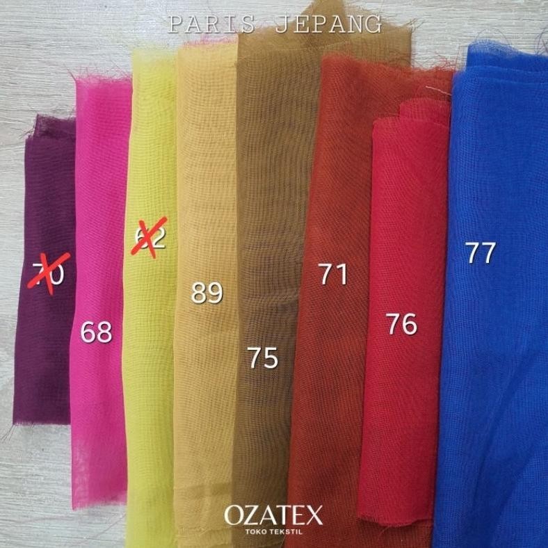 fbx-4 Kain PARIS JEPANG Premium Meteran / Potongan Bentuk Hijab Original