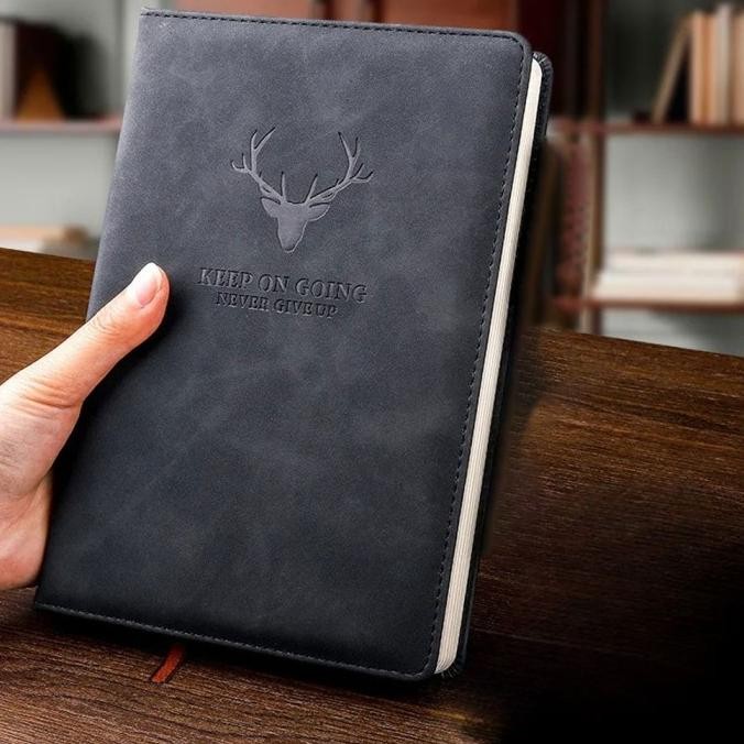 

Buku Catatan Kerja Harian Notebook Diary Cover Kulit 100 Lembar A5