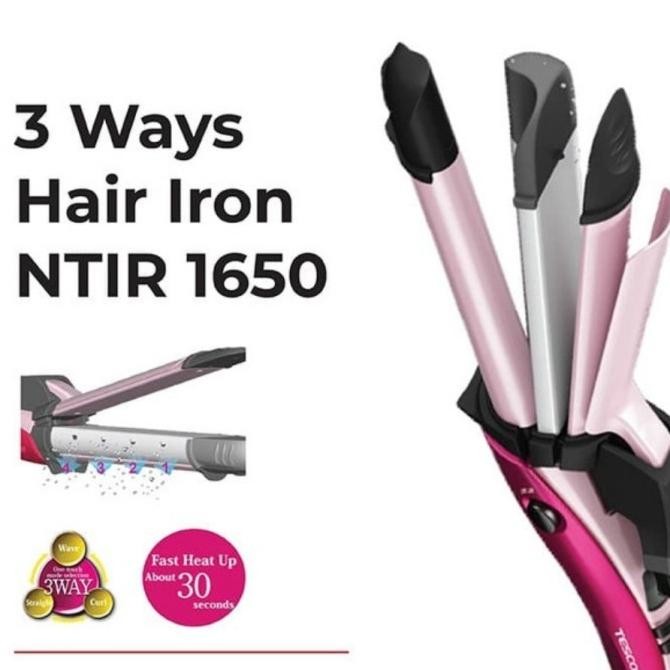 Tescom Catokan Pengeriting Rambut - 3 Ways Hair Iron NTIR1650