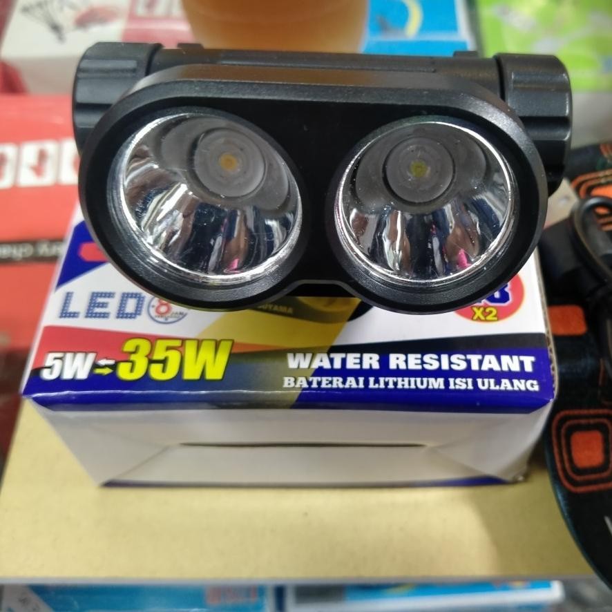 Special Promo MS-1923 / Senter Kepala Led MS-1923 3Mode Putih Kuning Dimmer Headlamp Mitsuyama Termu