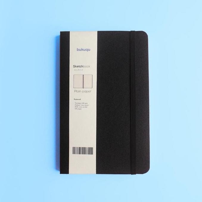 

Bukuqu Sketchbook A5 140 gsm Portrait/Natural Paper-Hardcover/Notebook gambar/ Lukis/ Cat Air tebal