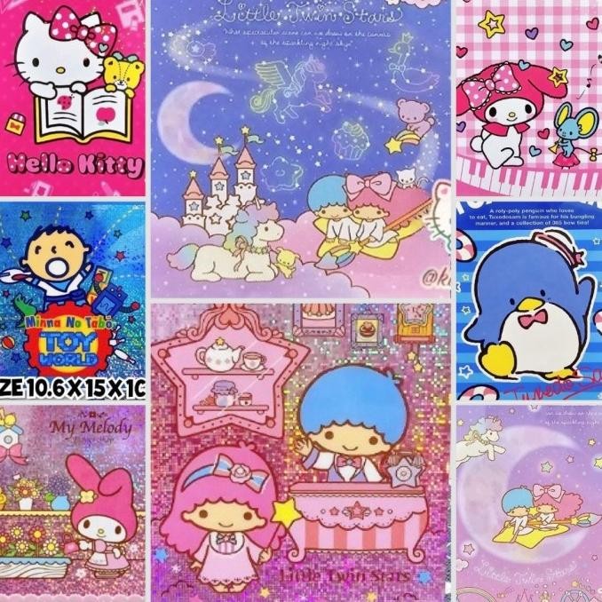 

Buku Memo Notes Notepad Color Image Pages Inside A6 size Sanrio Original Hello Kitty My Melody Little Twin Stars Tuxedosam Minna No Tabo